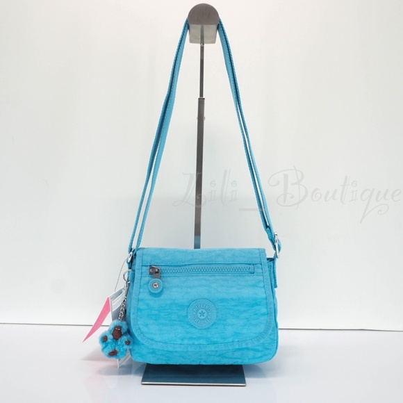 Kipling Sabian Crossbody Mini Shoulder Bag Polyamide AC8280 Powder Blue NWT $54 - Picture 1 of 11